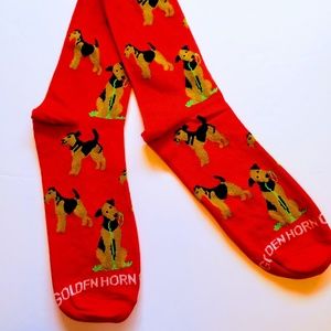 Airedale Lakeland Welsh Terrier Novelty Socks